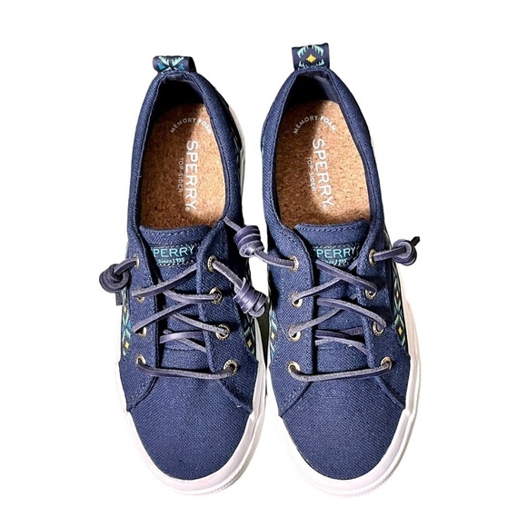 Sperry Top-Sider Pier Wave Hi Ltt Oaxaca Slip-On Sneakers Size 6 Navy - Picture 2 of 5